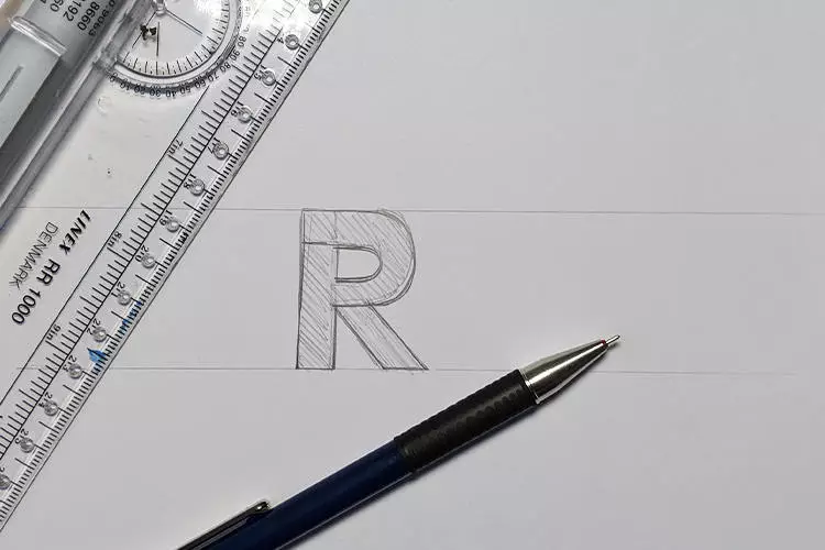 How to draw a letter R