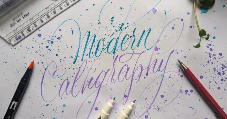 How To Do Modern Calligraphy (+FREE Worksheets)