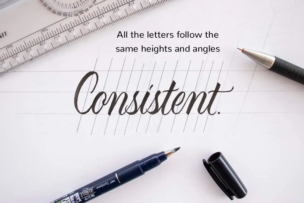 An example of consistent lettering - Lettering Daily