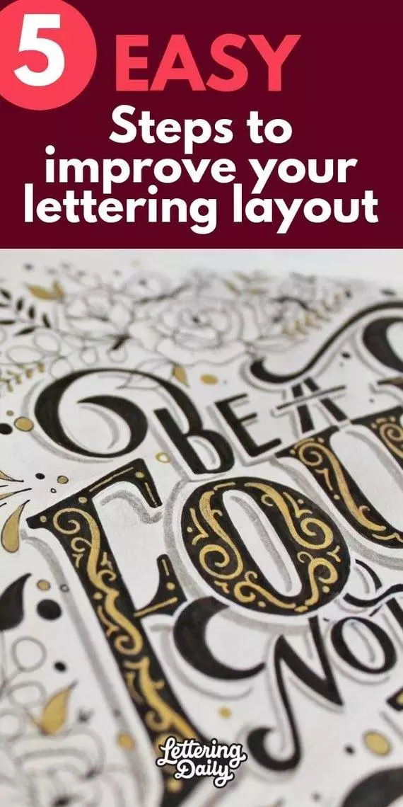 5 easy steps to improve your hand lettering layout -lettering daily