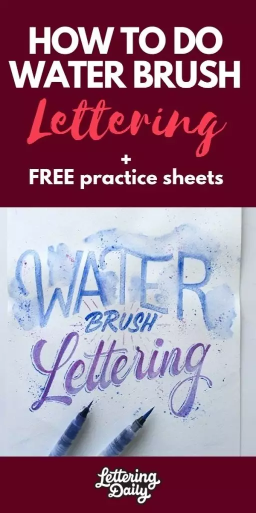 How to do water brush lettering - Lettering daily