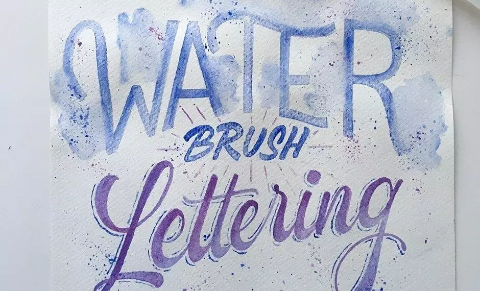 HOW TO DO water brush lettering - Lettering Daily