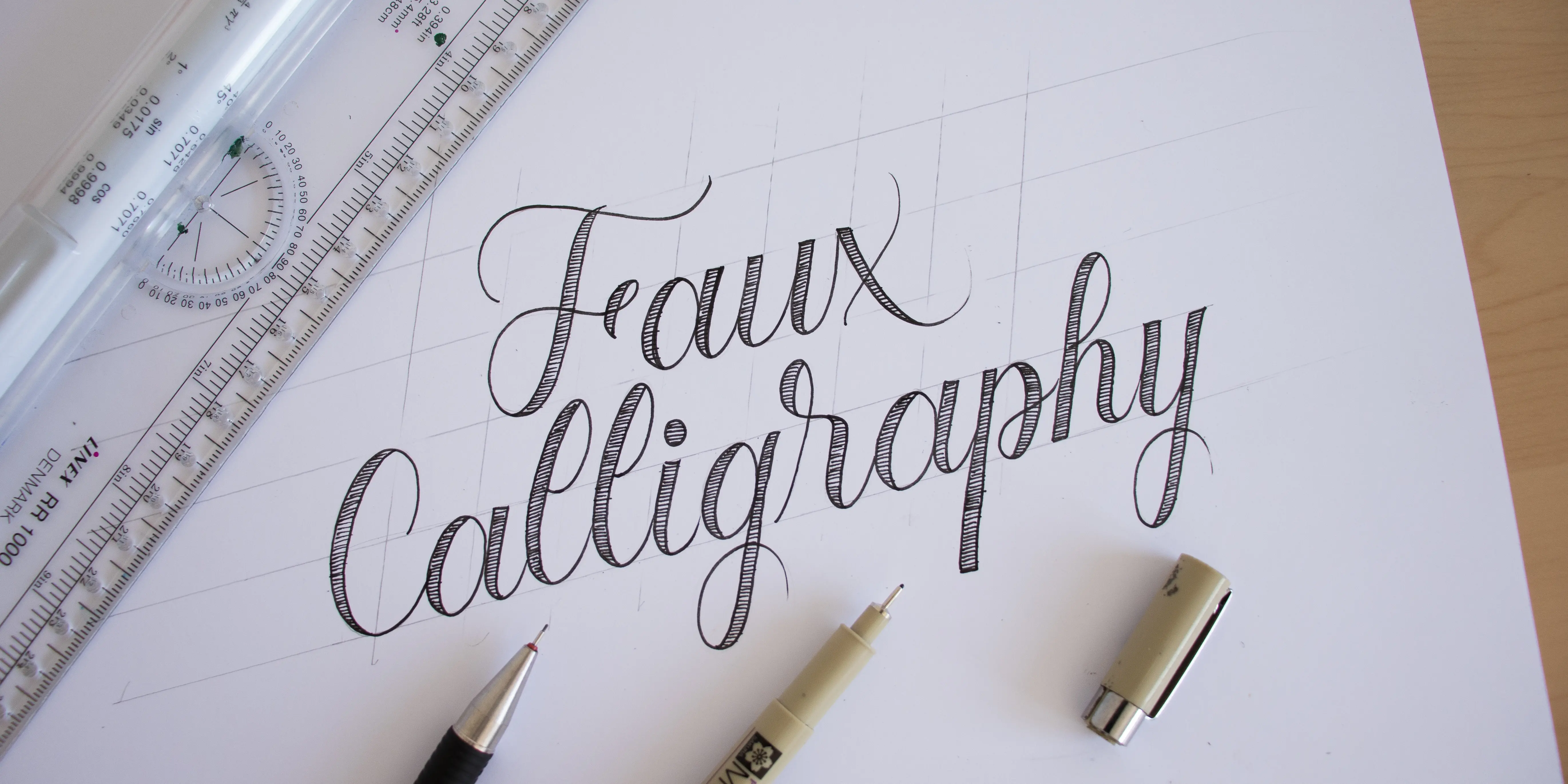 Faux Calligraphy for beginners tutorial - Lettering Daily