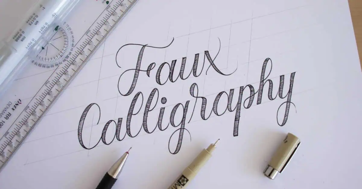 Faux Calligraphy for beginners tutorial - Lettering Daily