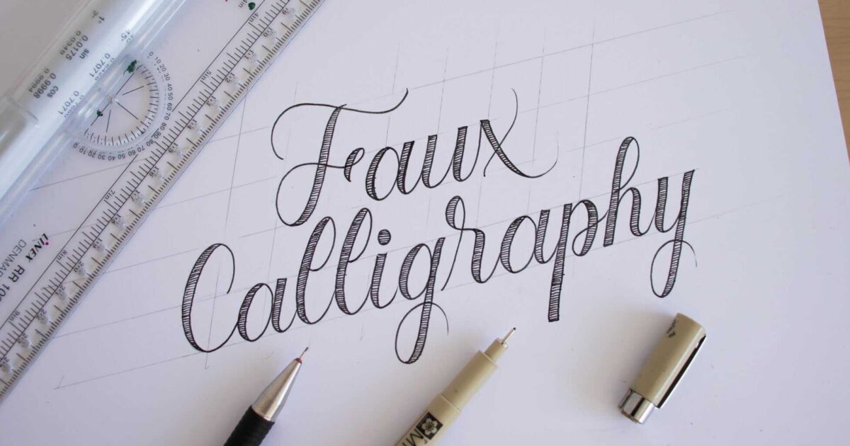 Faux Calligraphy for beginners tutorial - Lettering Daily