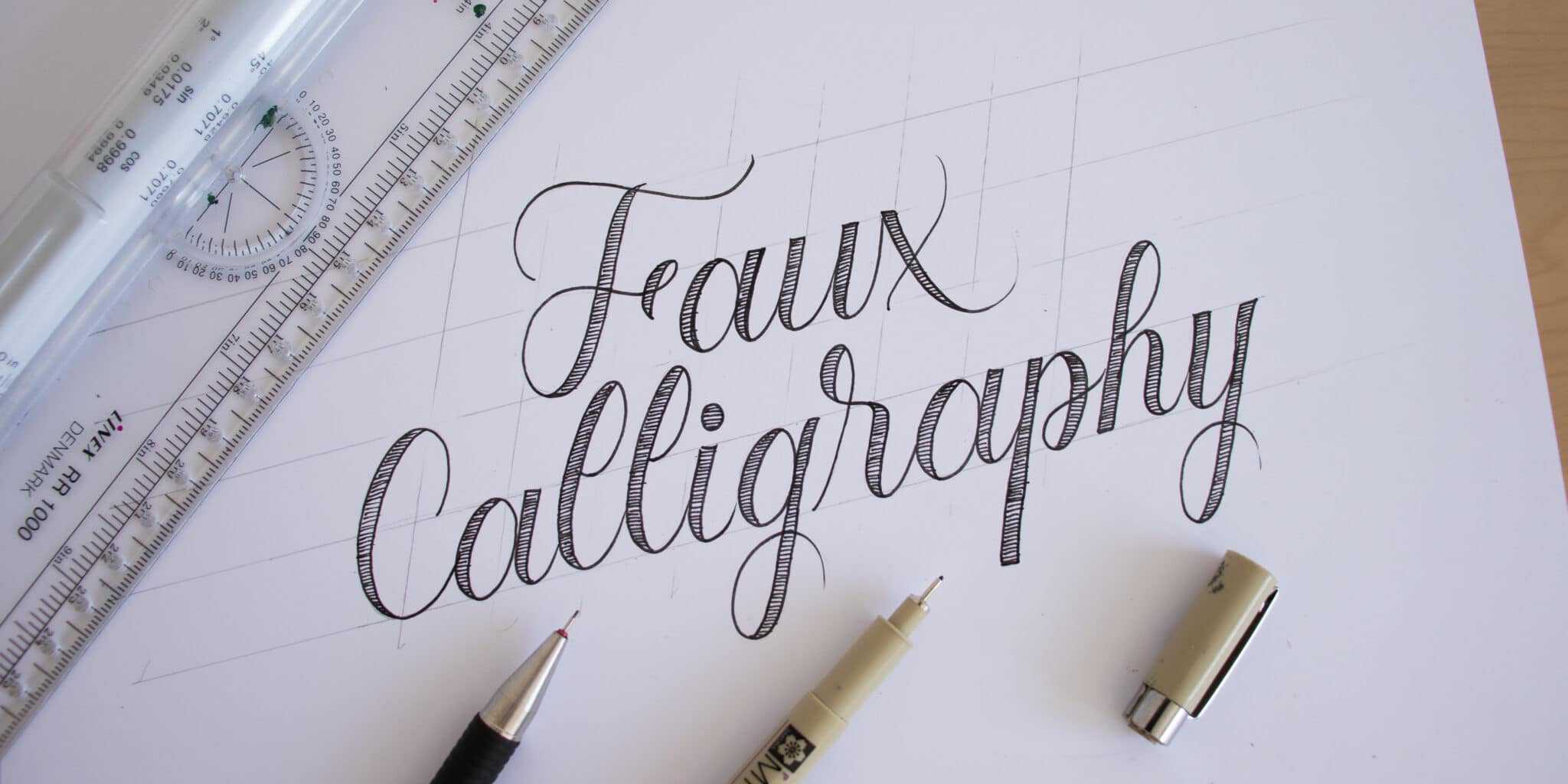 Comparing our Faux Calligraphy Book to Our Brush Lettering Book 