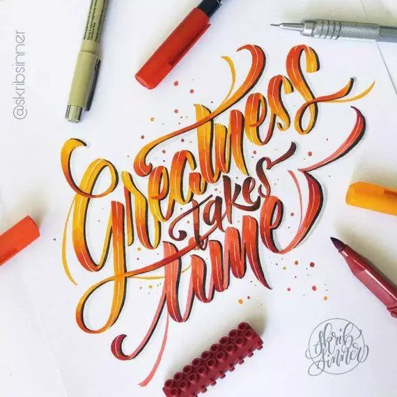 5 ways you can add a gradient effect to your lettering - Lettering Daily