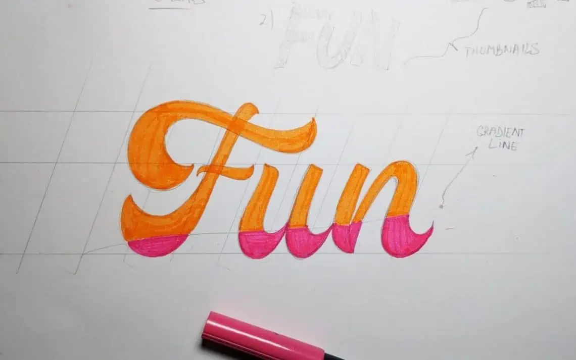 5 ways you can add a gradient effect to your lettering - Lettering Daily