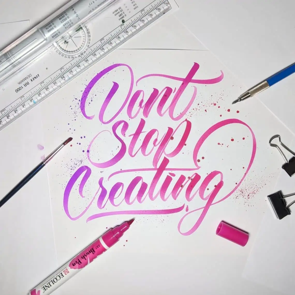 5 ways you can add a gradient effect to your lettering - Lettering Daily