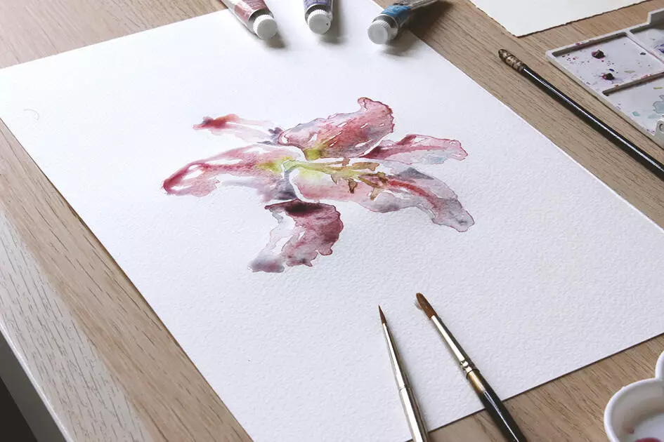 How to create watercolor flowers - Lettering Daily