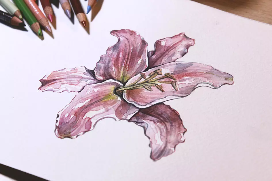 How to create watercolor flowers - Lettering Daily