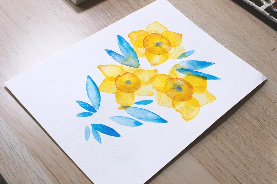 How to create watercolor flowers - Lettering Daily