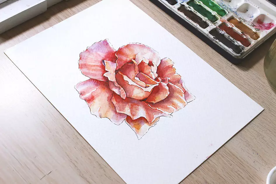 How to create watercolor flowers - Lettering Daily