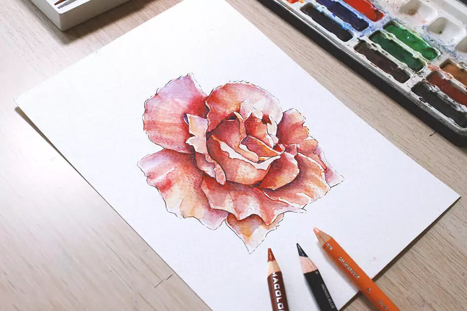 How to create watercolor flowers - Lettering Daily