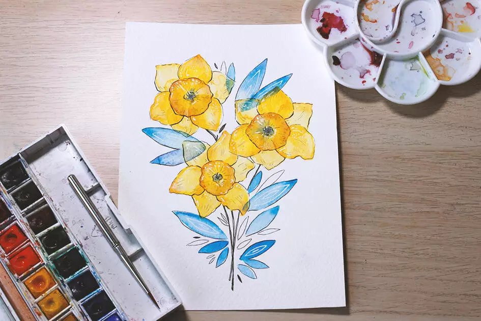 How to create watercolor flowers - Lettering Daily