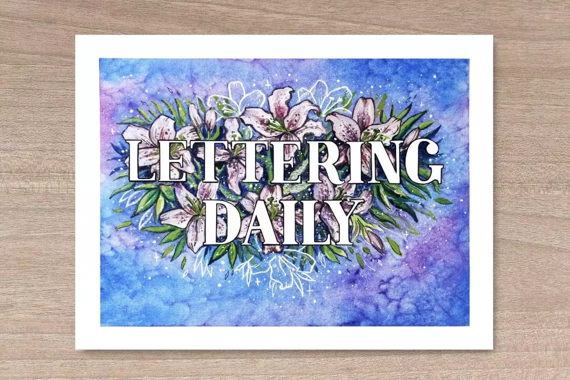 How to create watercolor flowers - Lettering Daily