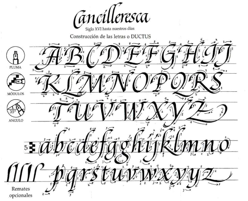 roman calligraphy alphabets