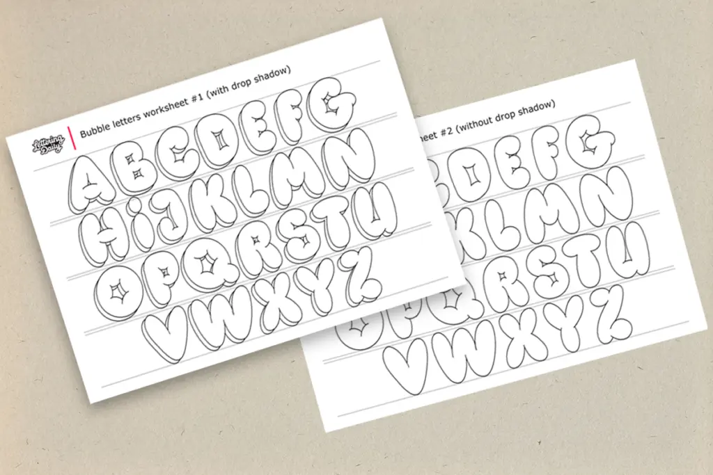 free printable bubble letters worksheets