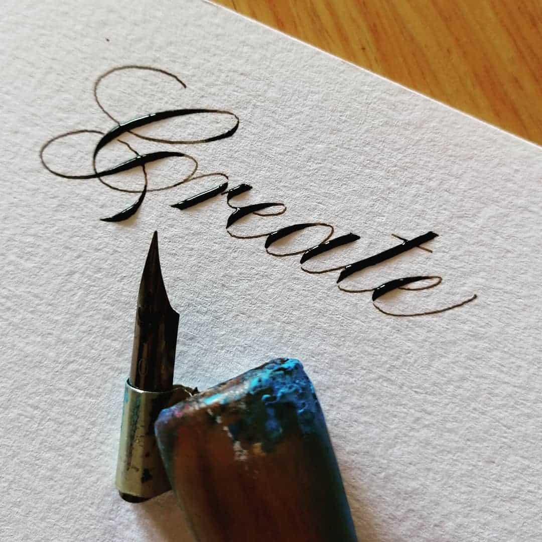 As a left handed calligrapher I have a hard time with flourishing