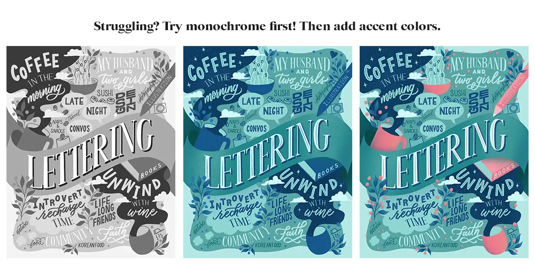 How to color your lettering - Lettering Daily