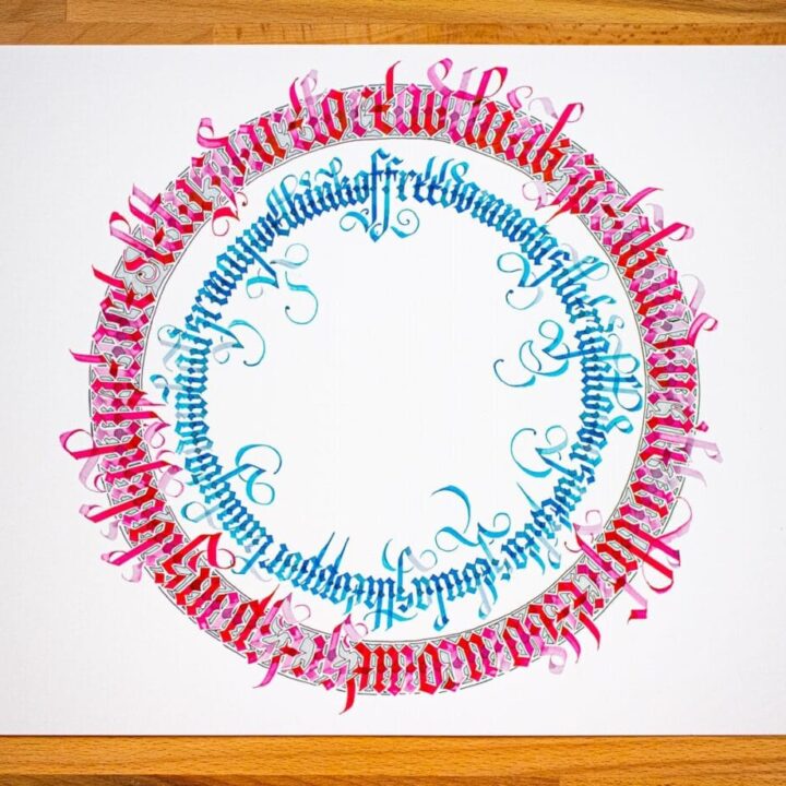 final result of the calligram tutorial