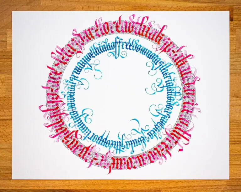 final result of the calligram tutorial