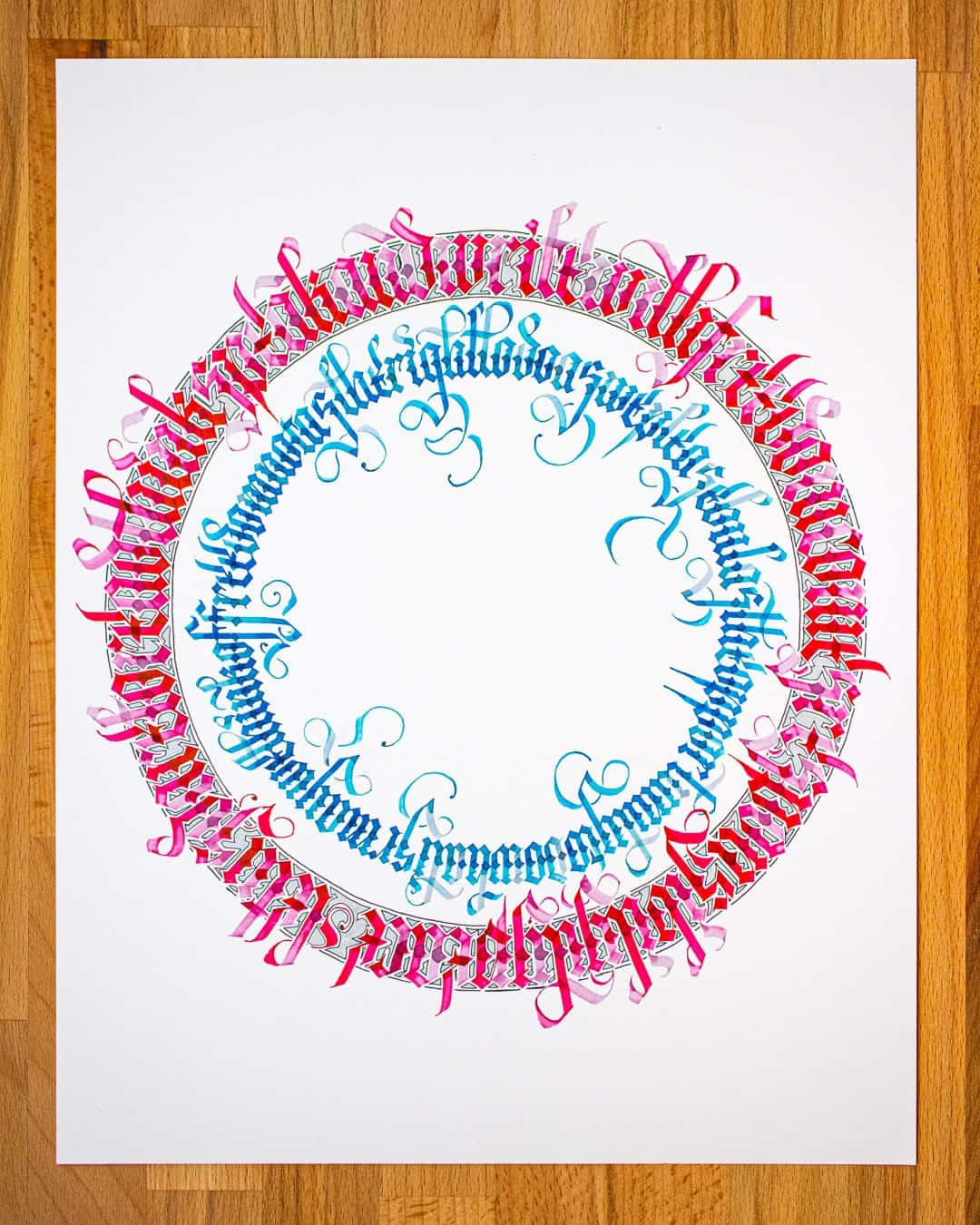 Cover image for the tutorial - circular calligram
