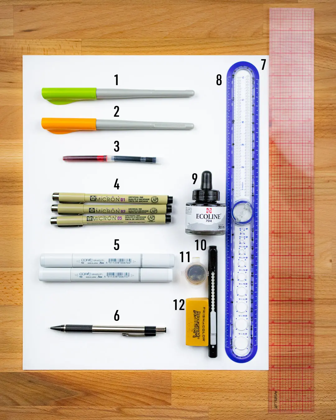 Tools needed for creating a circular calligram