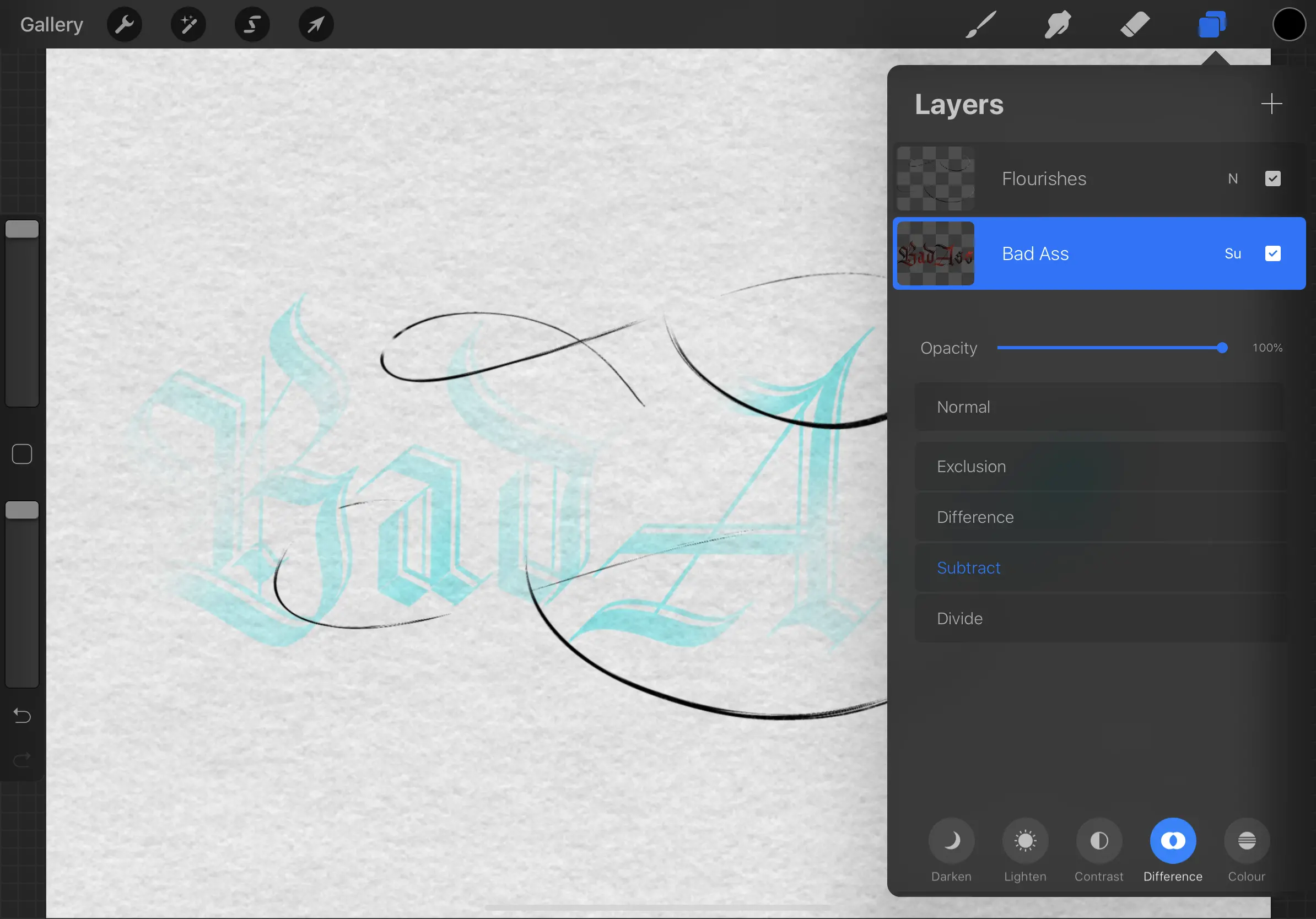 iPad lettering for beginners - how to use Procreate - Lettering Daily