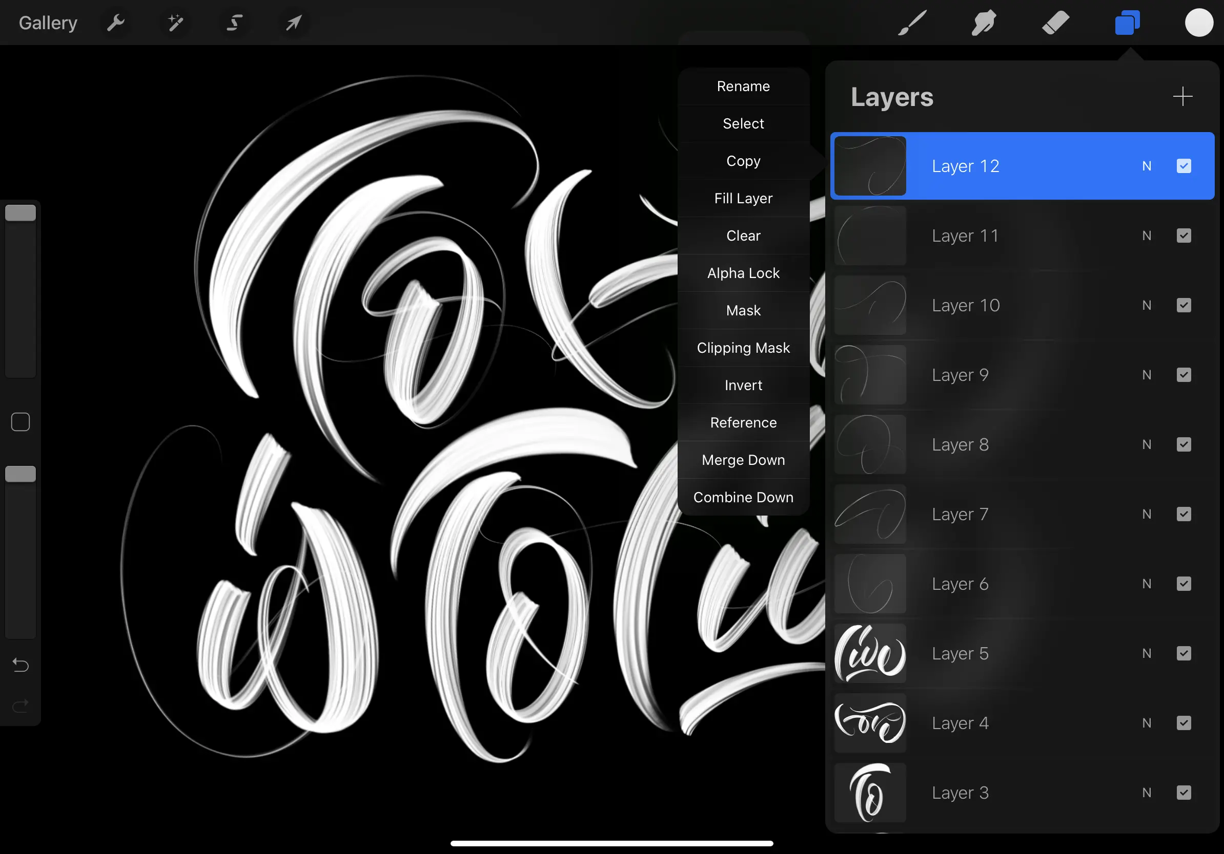 iPad lettering for beginners - how to use Procreate - Lettering Daily