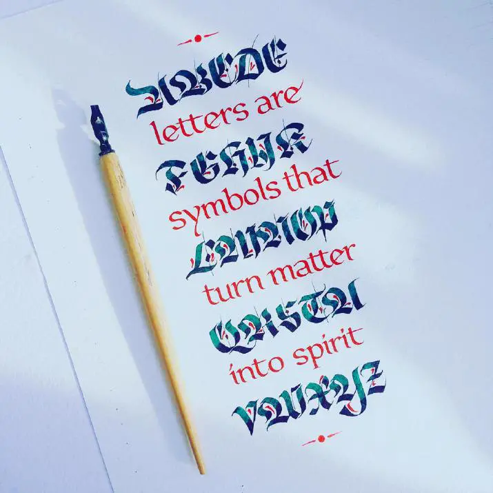 calligraphy script combination example