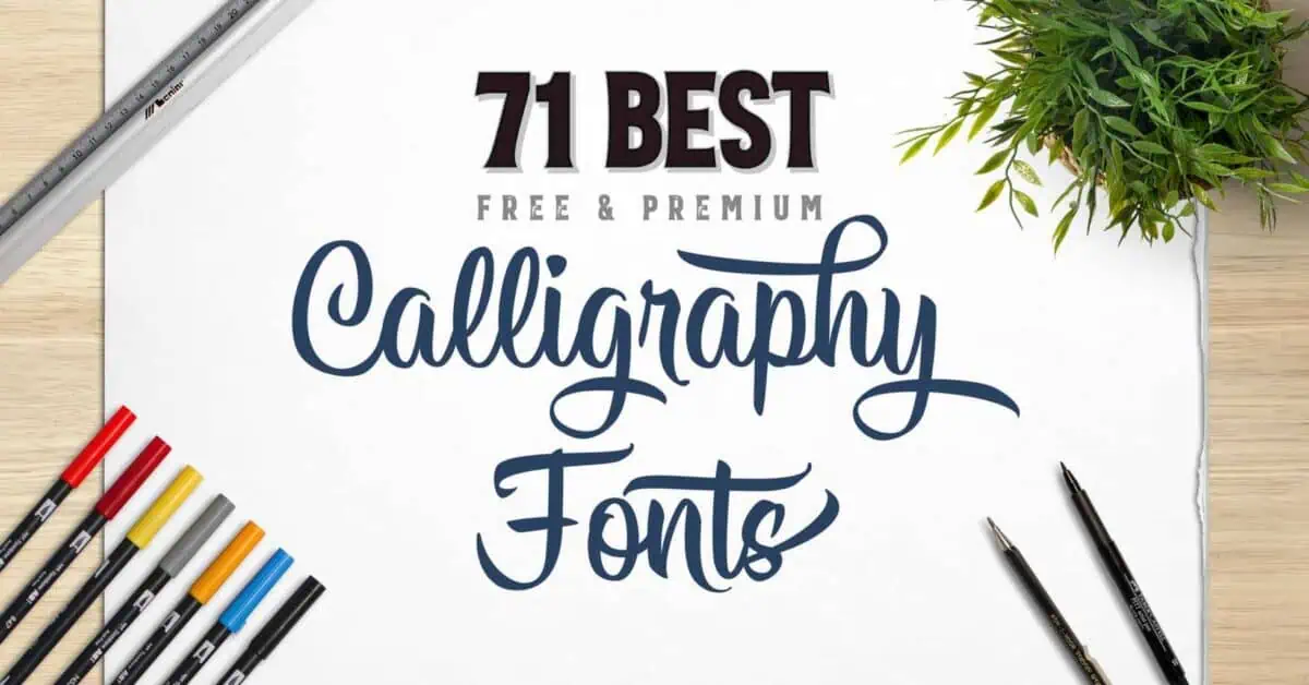 Best calligraphy fonts article cover