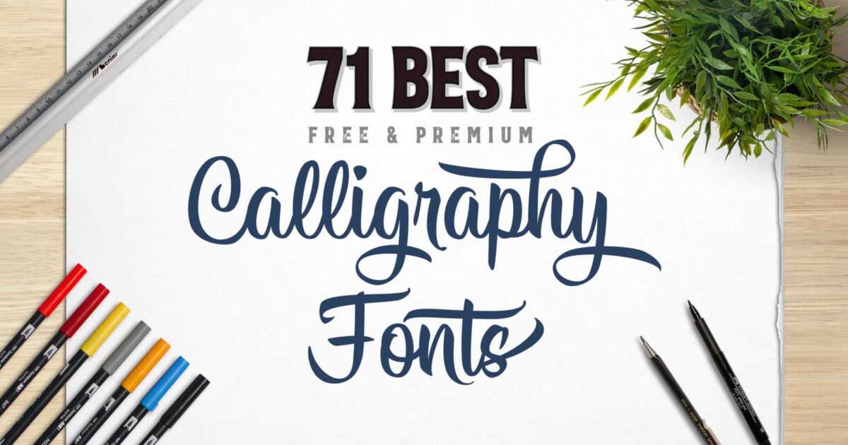 Best calligraphy fonts article cover