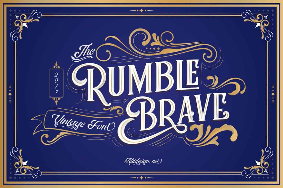 Rumble-Brave-calligraphy font