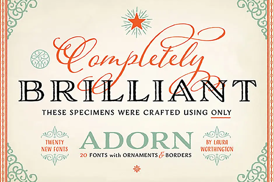 adorn-first-calligarphy font duo collection