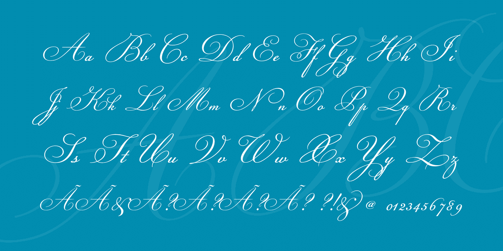 calligraphy fonts alphabet a z