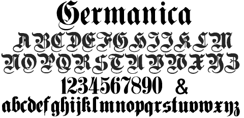 germanica font cover