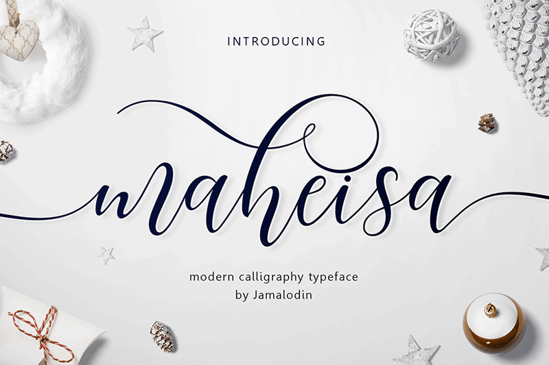 maheisa_script calligraphy font cover