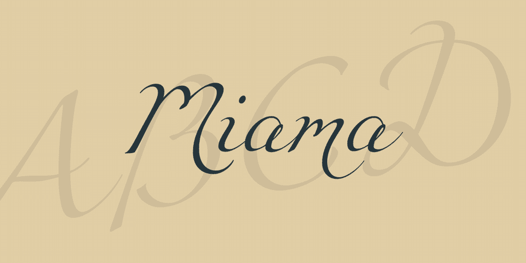 miama calligraphy font