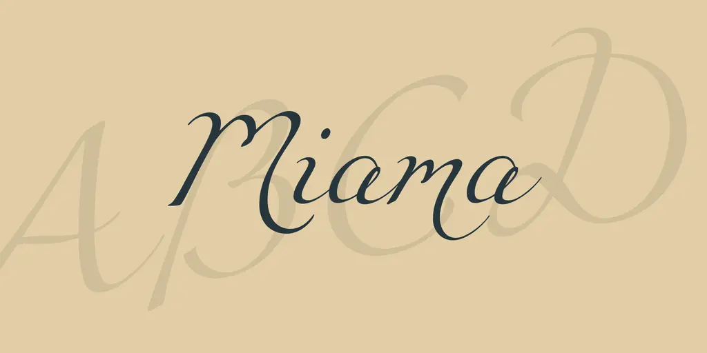 miama calligraphy font