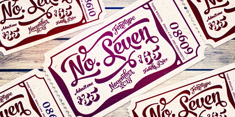 No.Seven calligraphy font