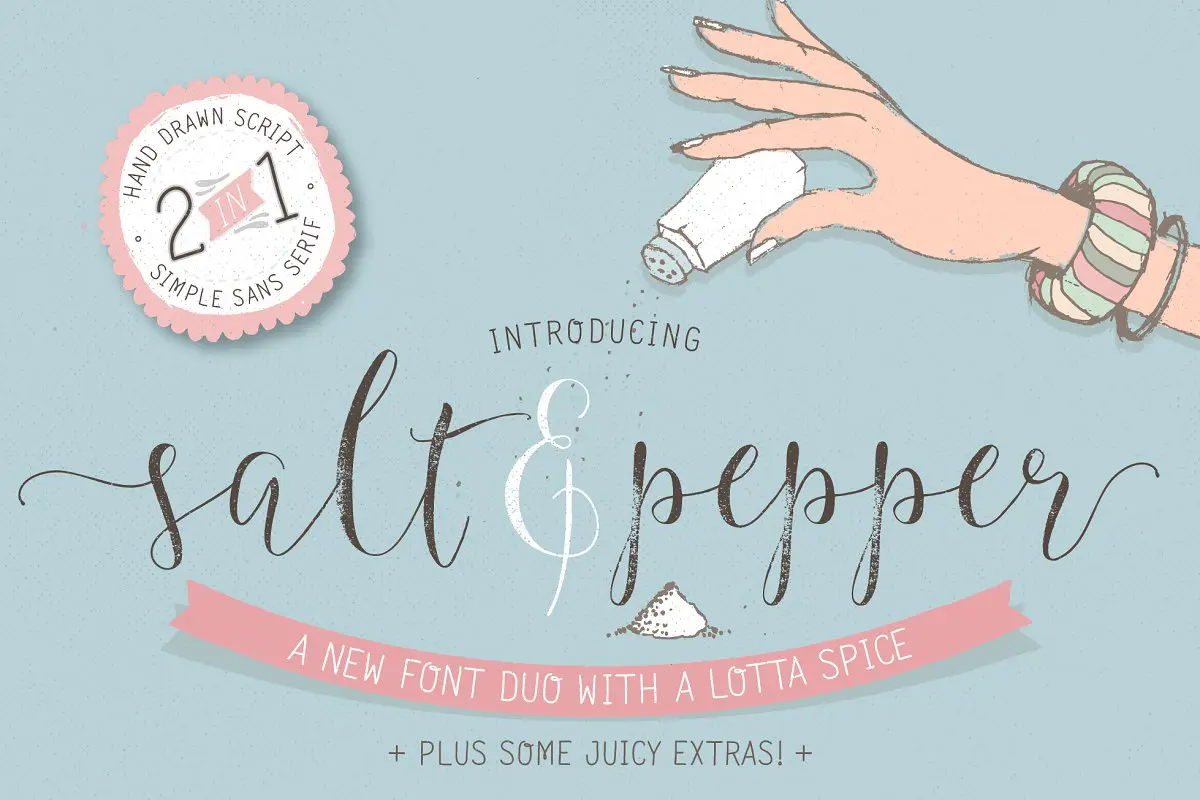 salt and pepper calligraphy font