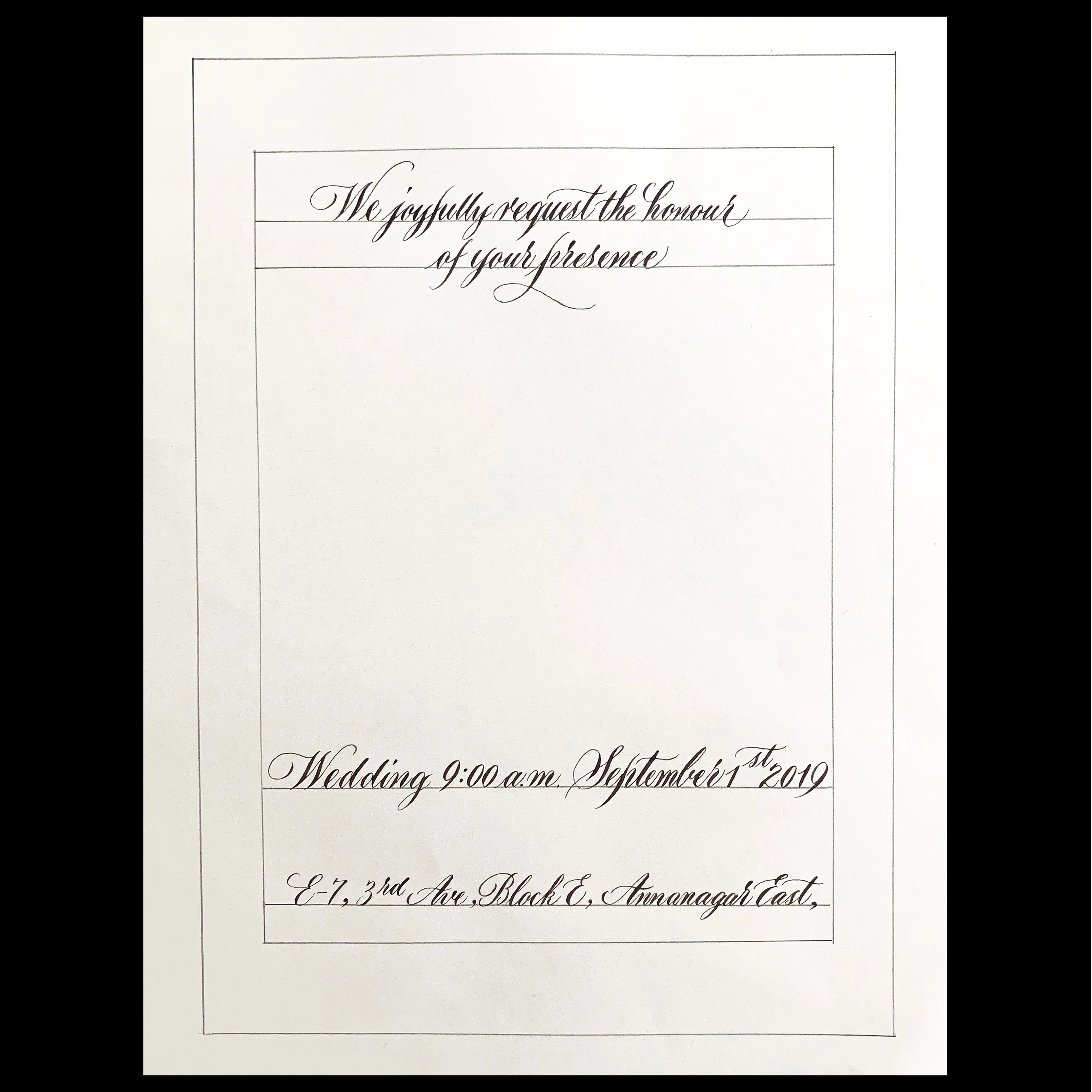 How To Make Calligraphy Wedding Invitations - Lettering Daily