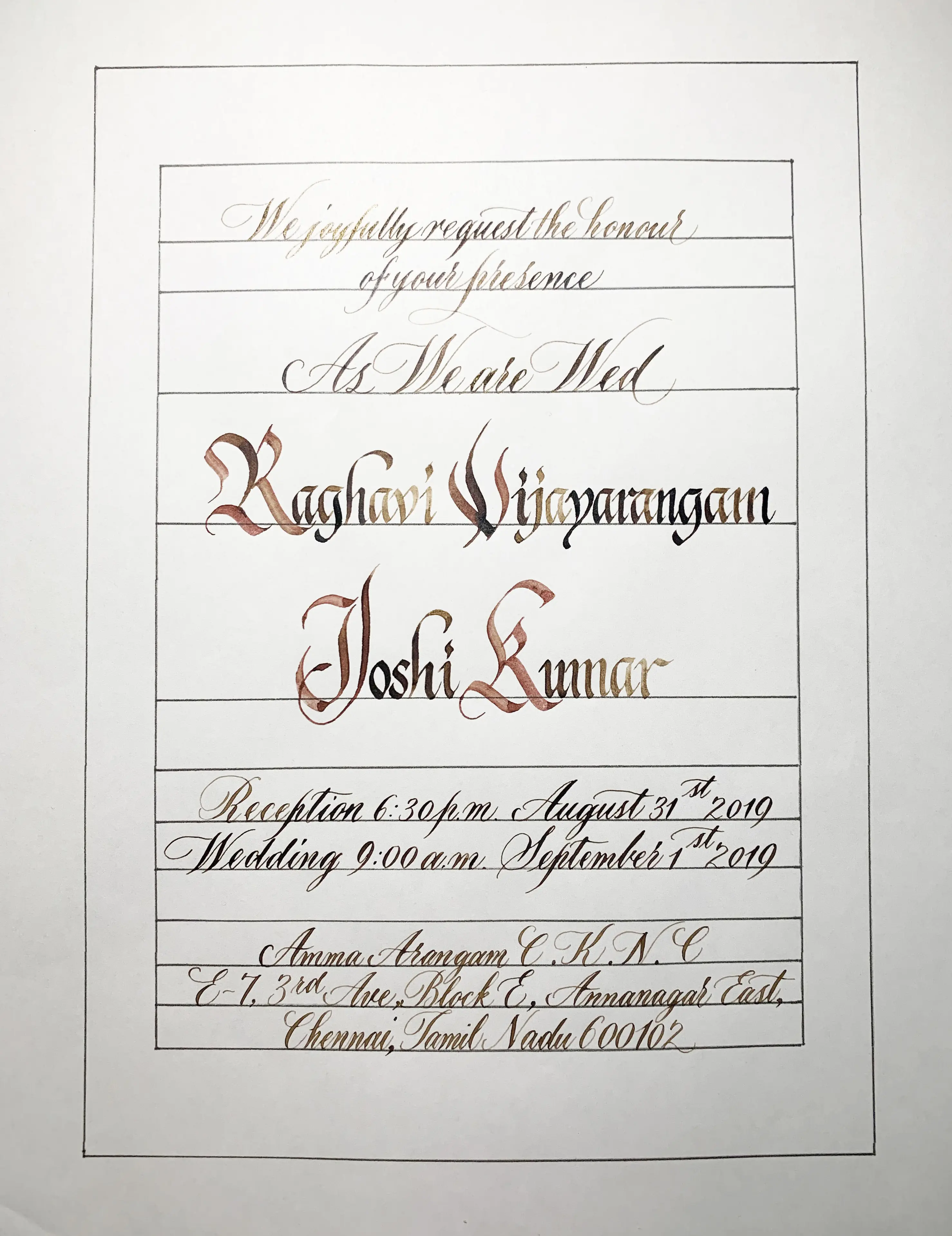 How To Make Calligraphy Wedding Invitations - Lettering Daily