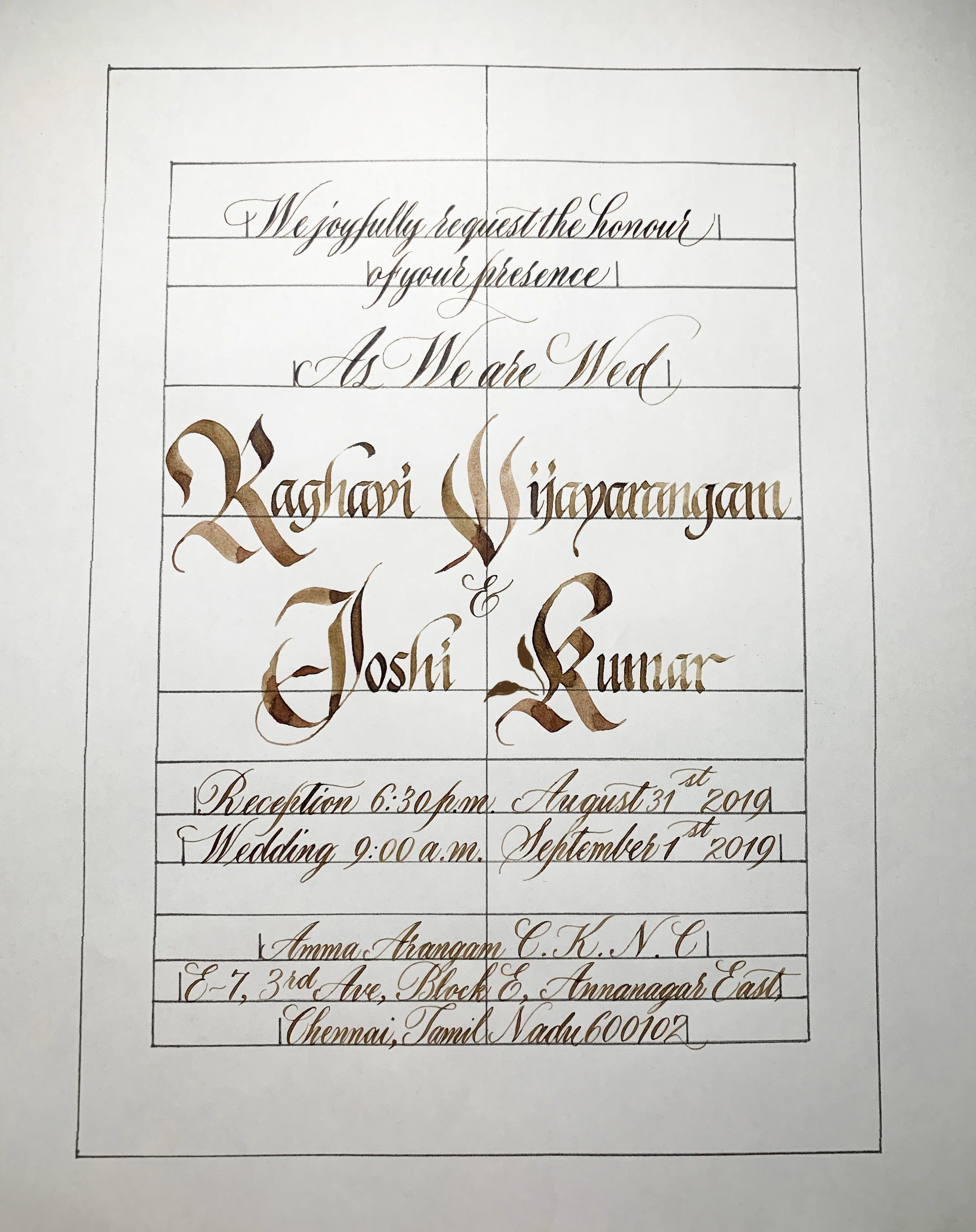 How To Make Calligraphy Wedding Invitations - Lettering Daily