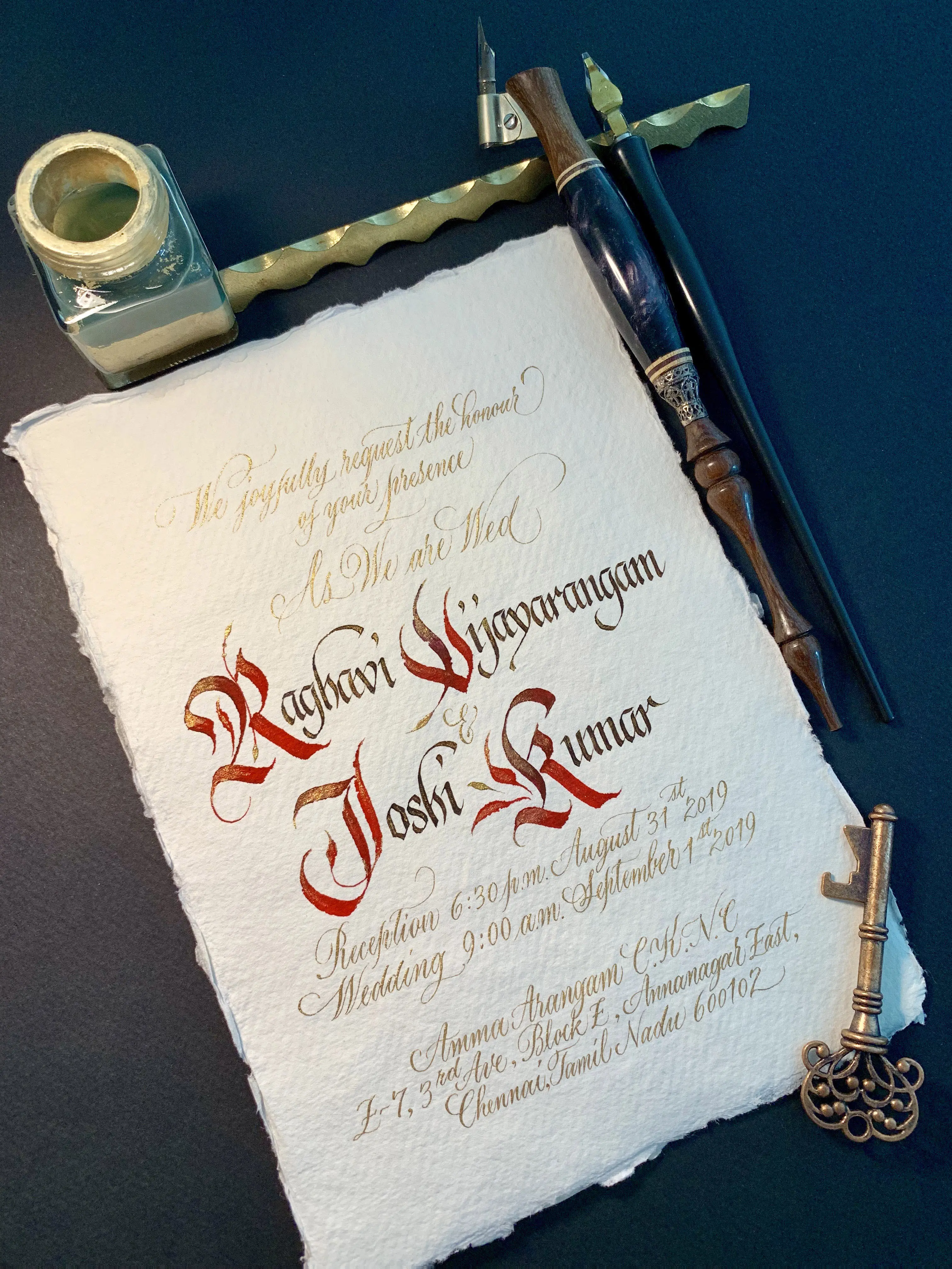 How To Make Calligraphy Wedding Invitations - Lettering Daily