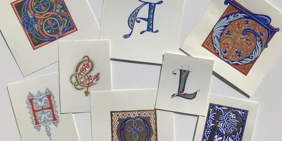 How to draw illuminated letters - Lettering Daily