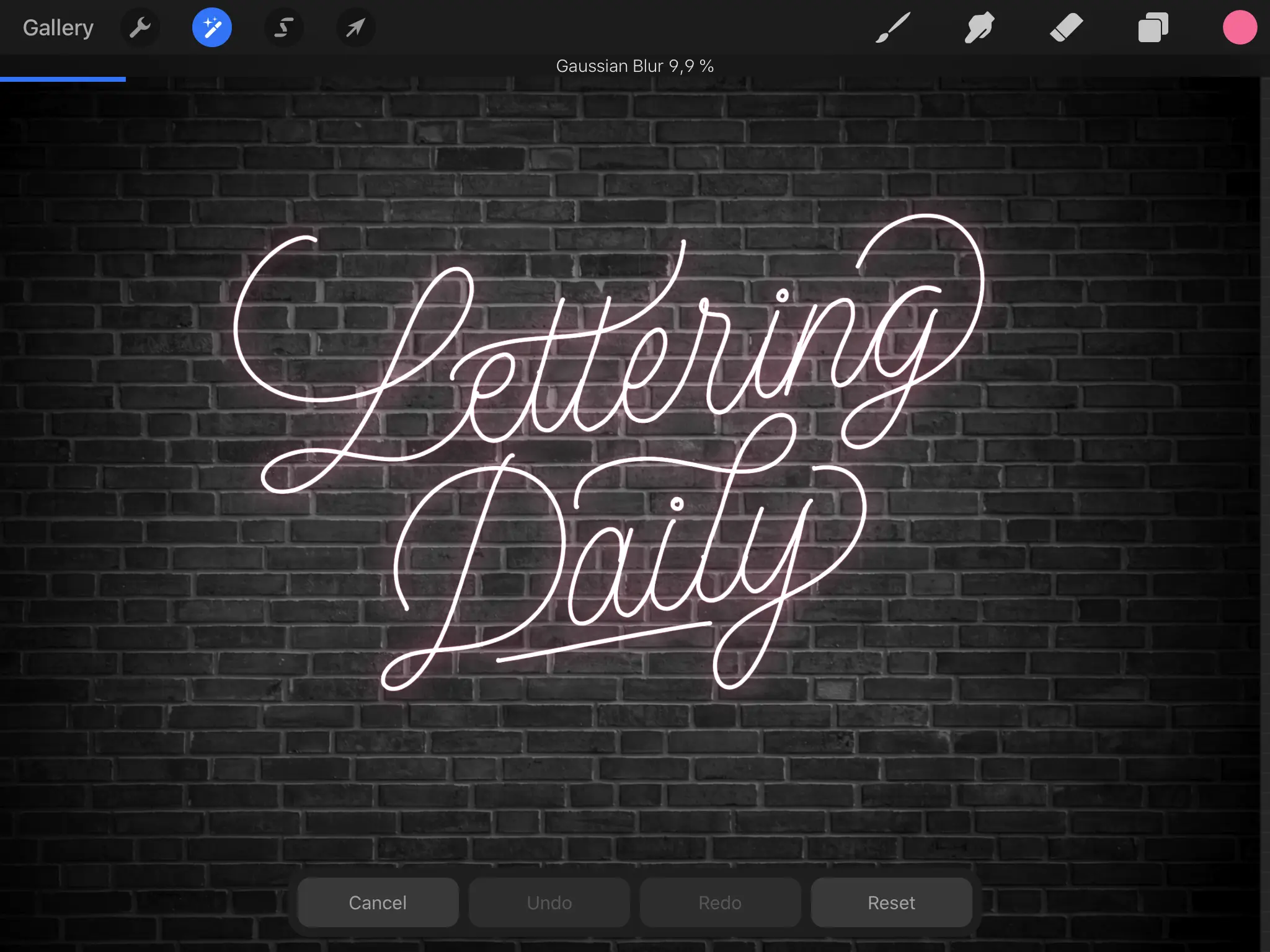 How To Create Neon Lettering In Procreate - Lettering Daily