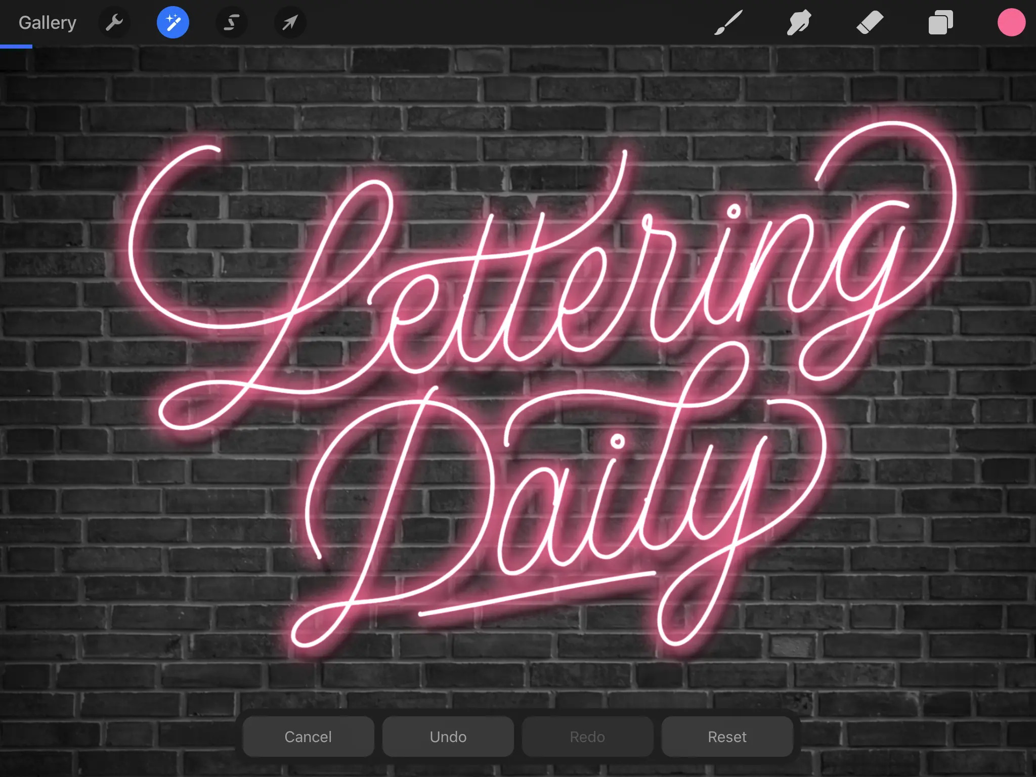 How To Create Neon Lettering In Procreate - Lettering Daily