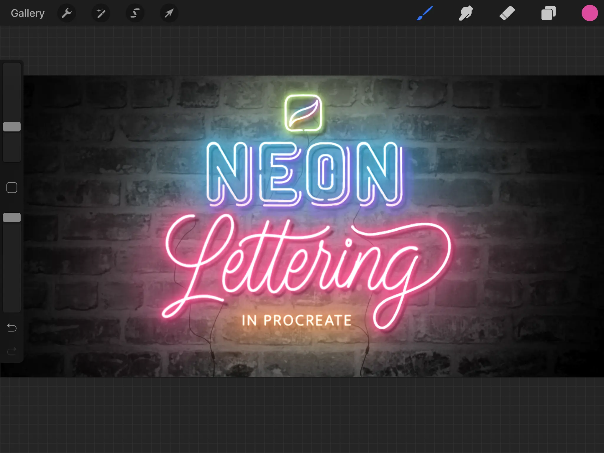 How To Create Neon Lettering In Procreate - Lettering Daily